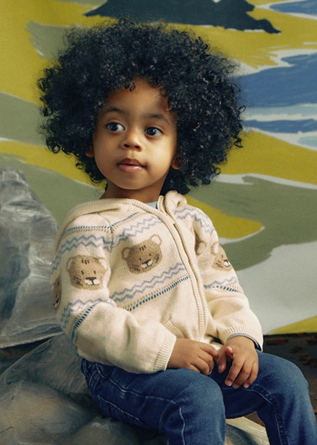 Red Jacquard Bear Pullover