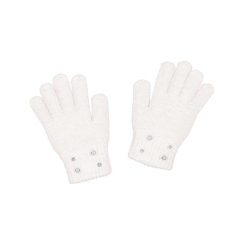 Natural Pearl Knit Gloves