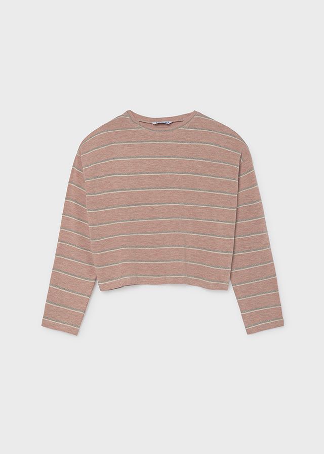 Blush Long-sleeve Stripes T-Shirt