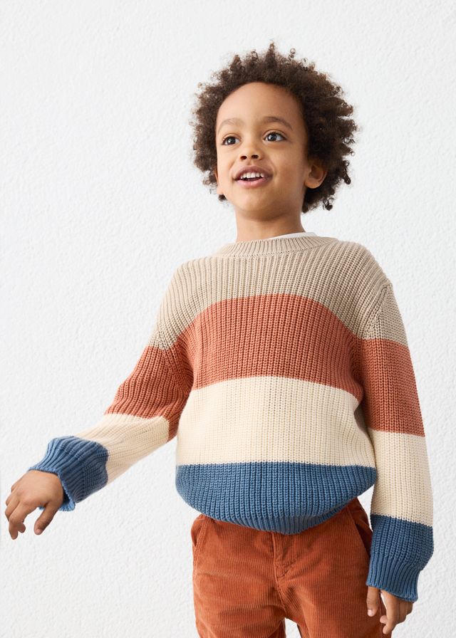 Brick Red Color-Block Jersey Top