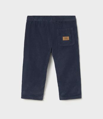 Blue Micro-Cord Lined Trousers