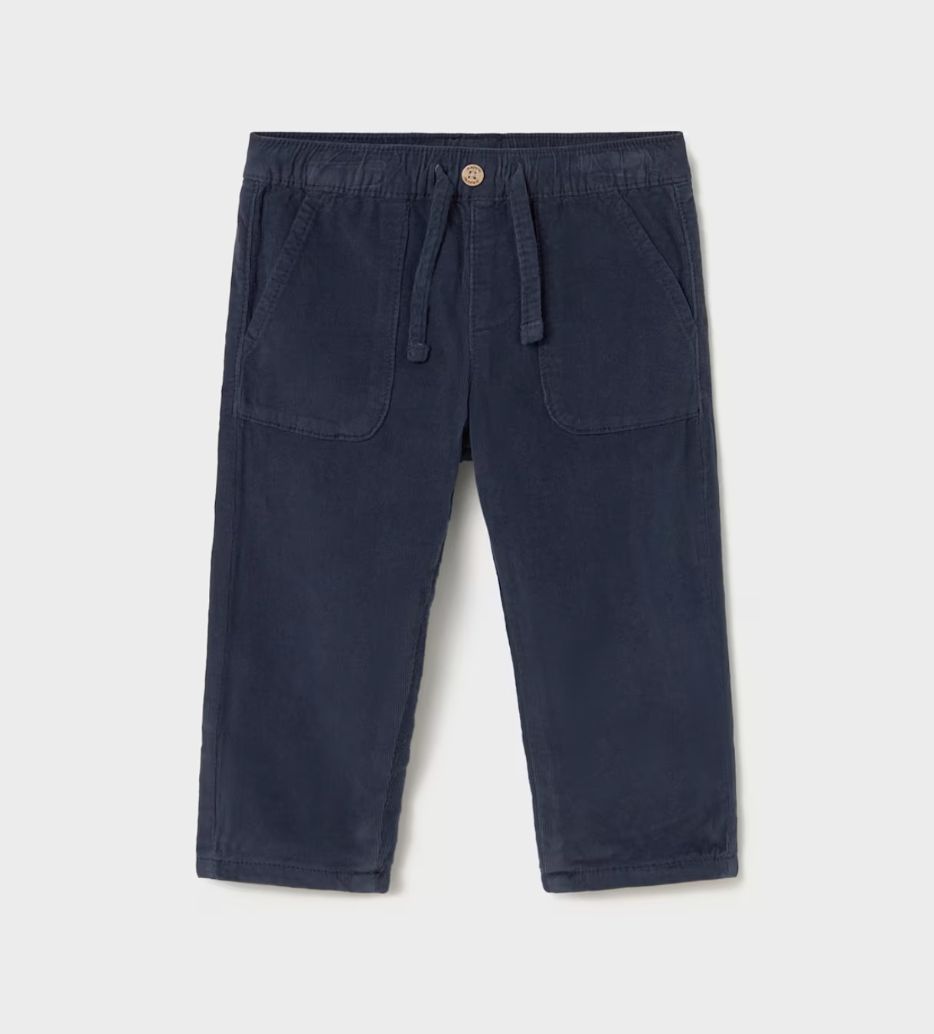 Blue Micro-Cord Lined Trousers