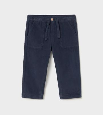 Blue Micro-Cord Lined Trousers