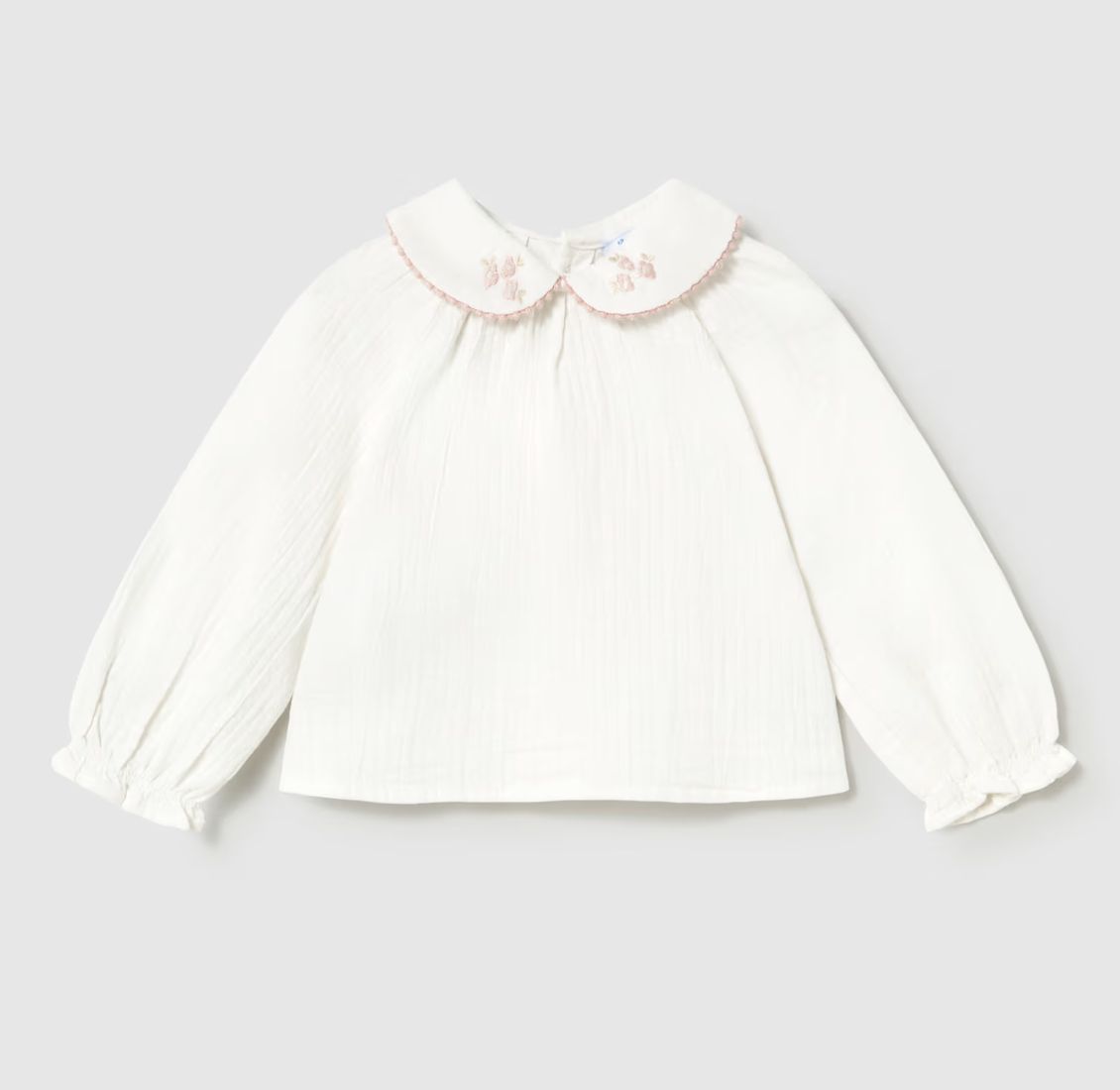 Cream Textured Woven Blouse