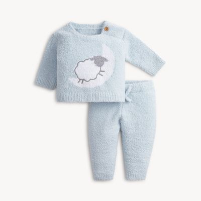 Blue Chenille Sheep Set