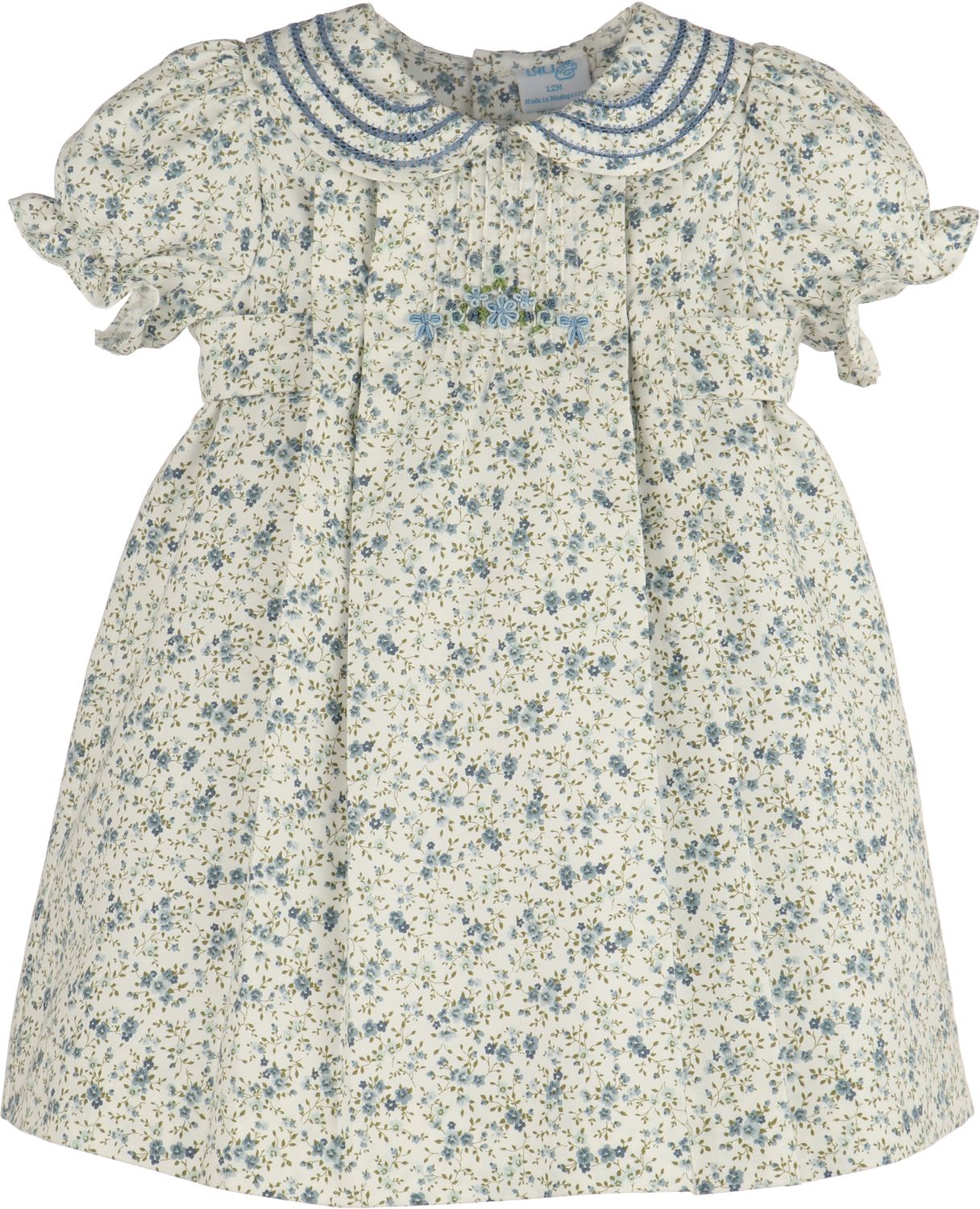 Blue Fallen Leaves Wreath Dress