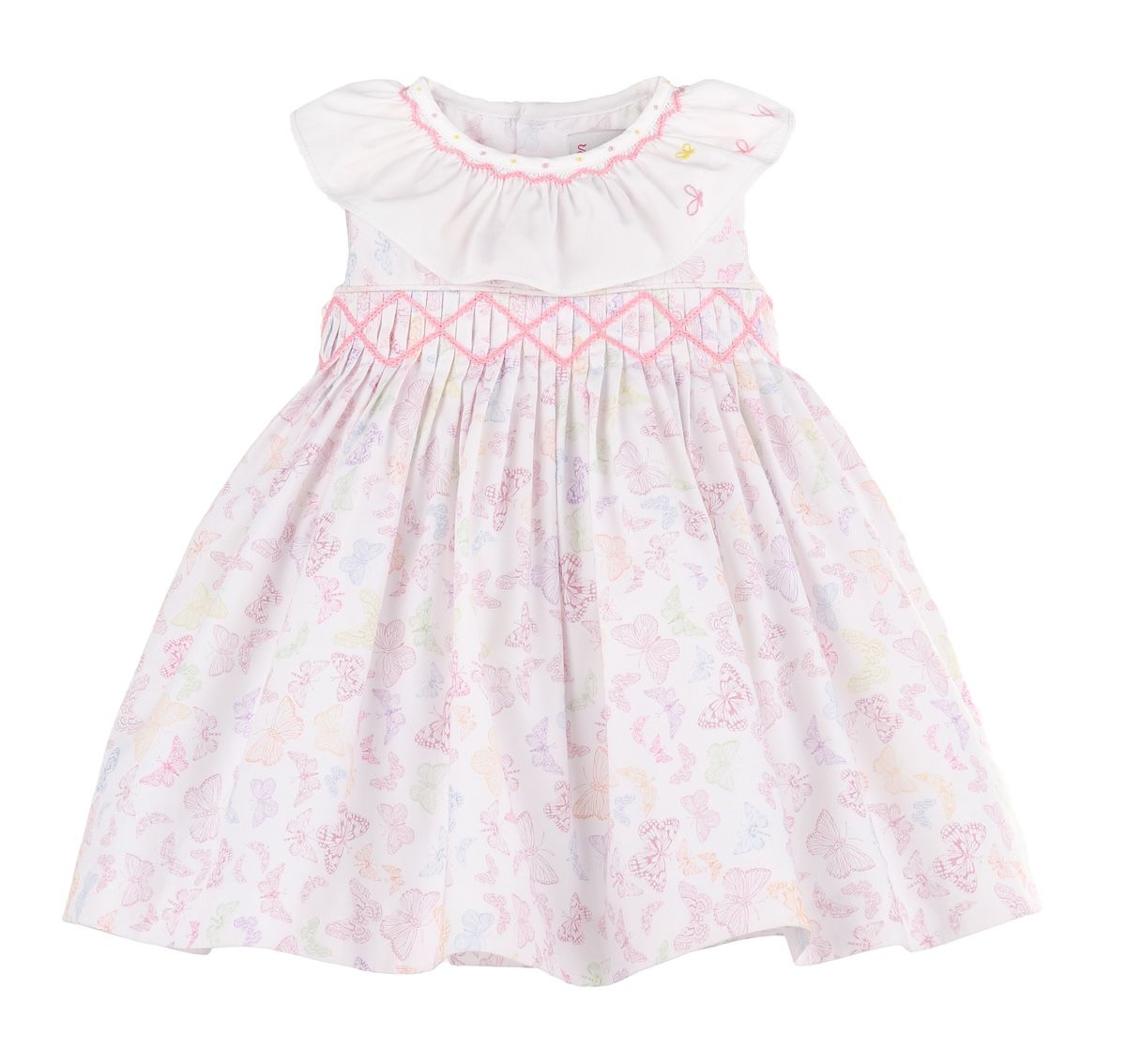Pink Flutter Fields Smock Dress