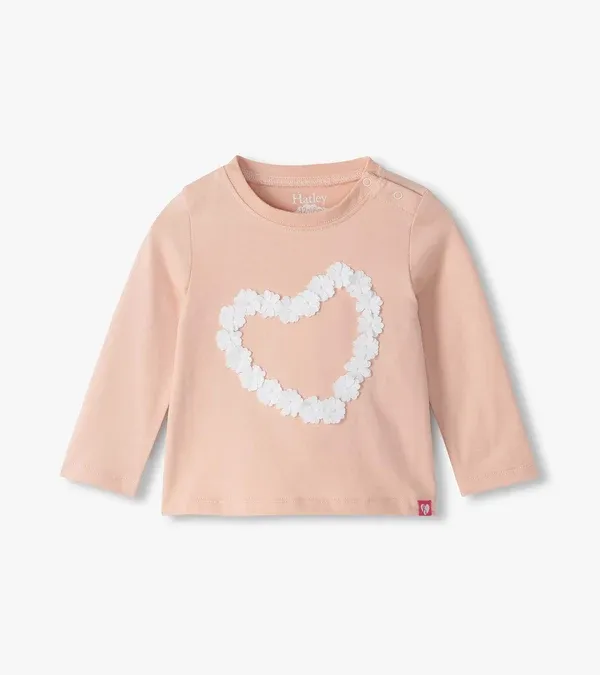 Cameo Rose Heart Gathered Back Tee