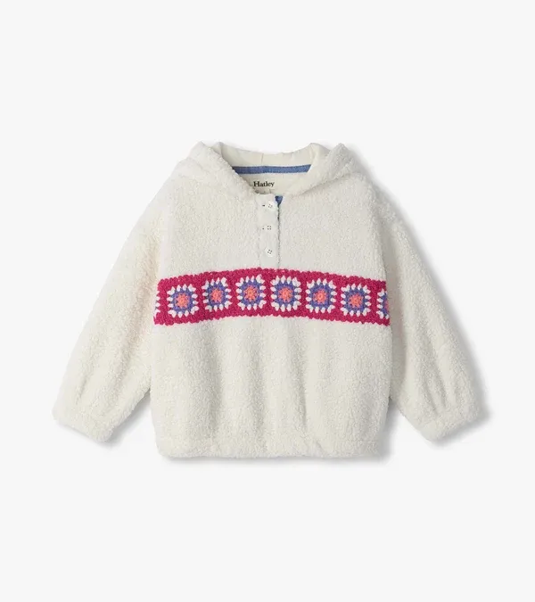 Fuzzy Crochet Pullover