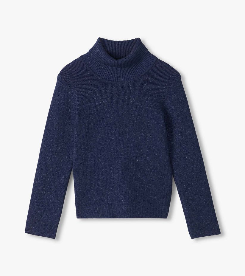Patriot Blue Glitter Turtleneck