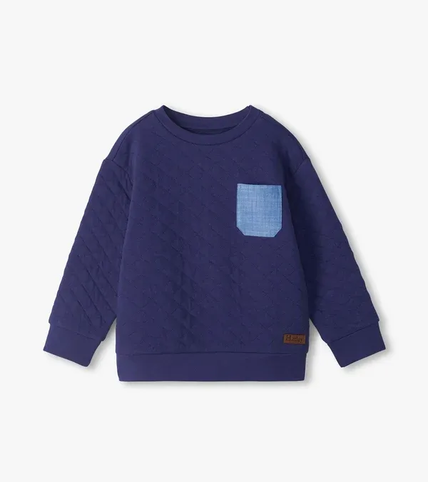 Patriot Blue Quilted Pullover
