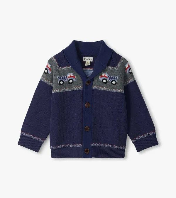 Trucks Shawl Collar Cardigan