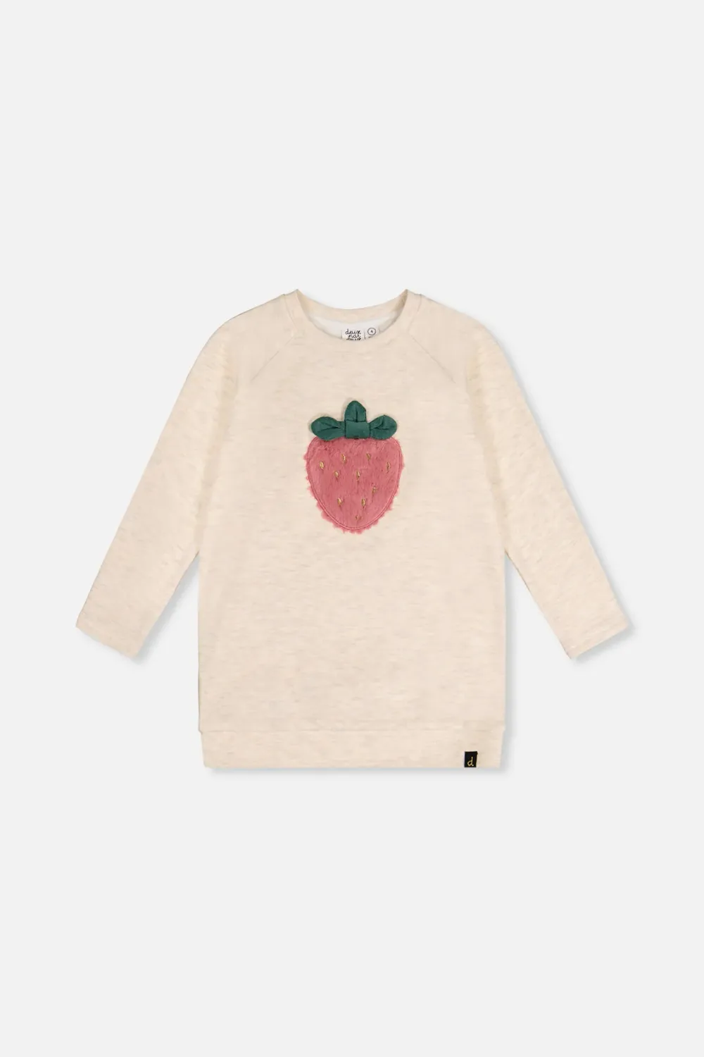 Beige Fuzzy Strawberry Tunic