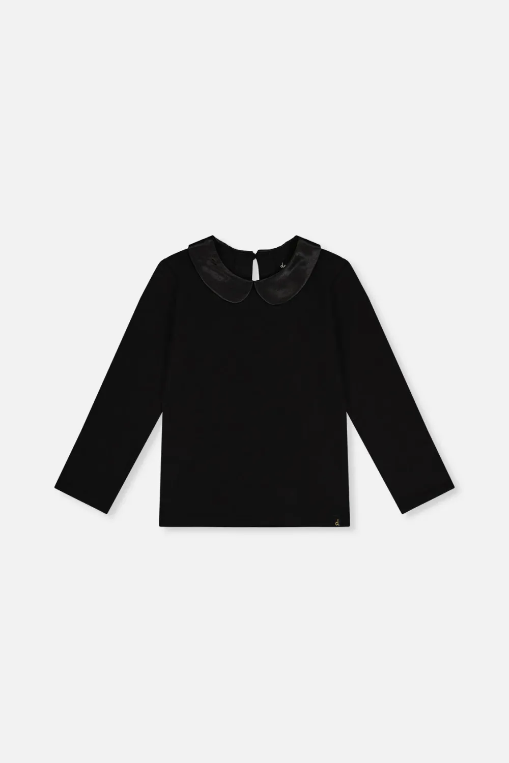 Black Peterpan Collar Shirt