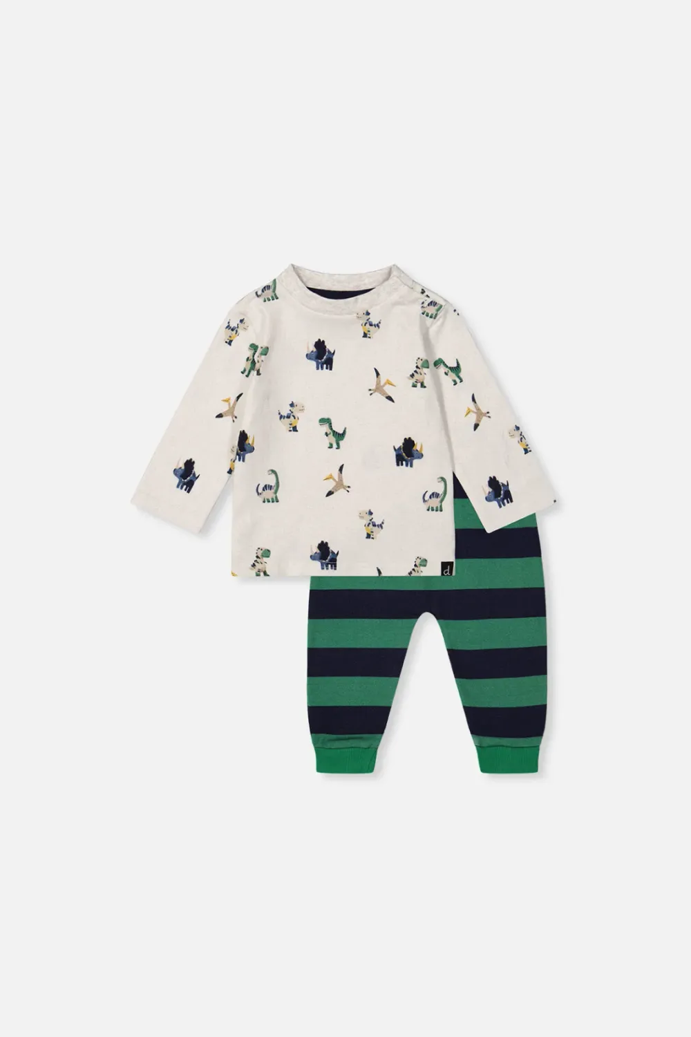Grey Dino Fleece Pant Set