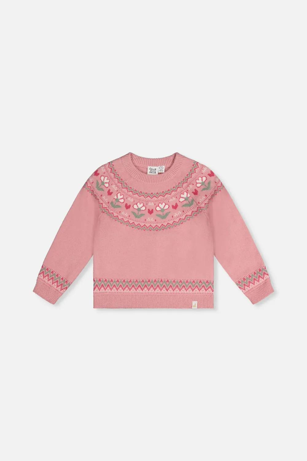 Jacquard Flower Pink Sweater