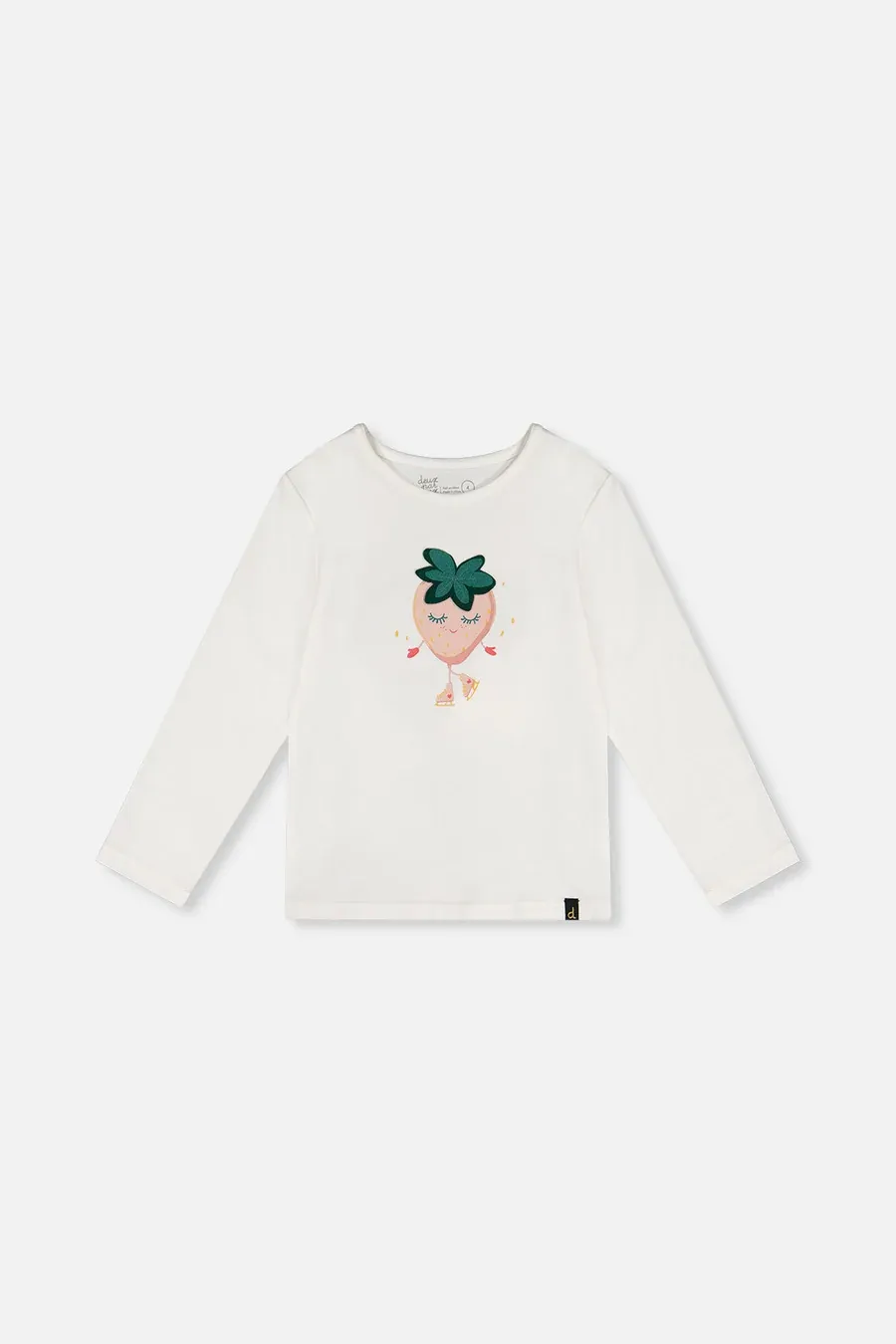 White Ice Skating Strawberry Long-sleeve