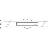 Geberit CleanLine30 en acier inoxydable brossé, longueur 30-90 cm, vue de dessus du couvercle de caniveau de douche.