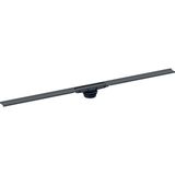 Ensemble de garniture Geberit CleanLine30, noir mat, longueur 30-110 cm, composant de vidange en acier inoxydable.