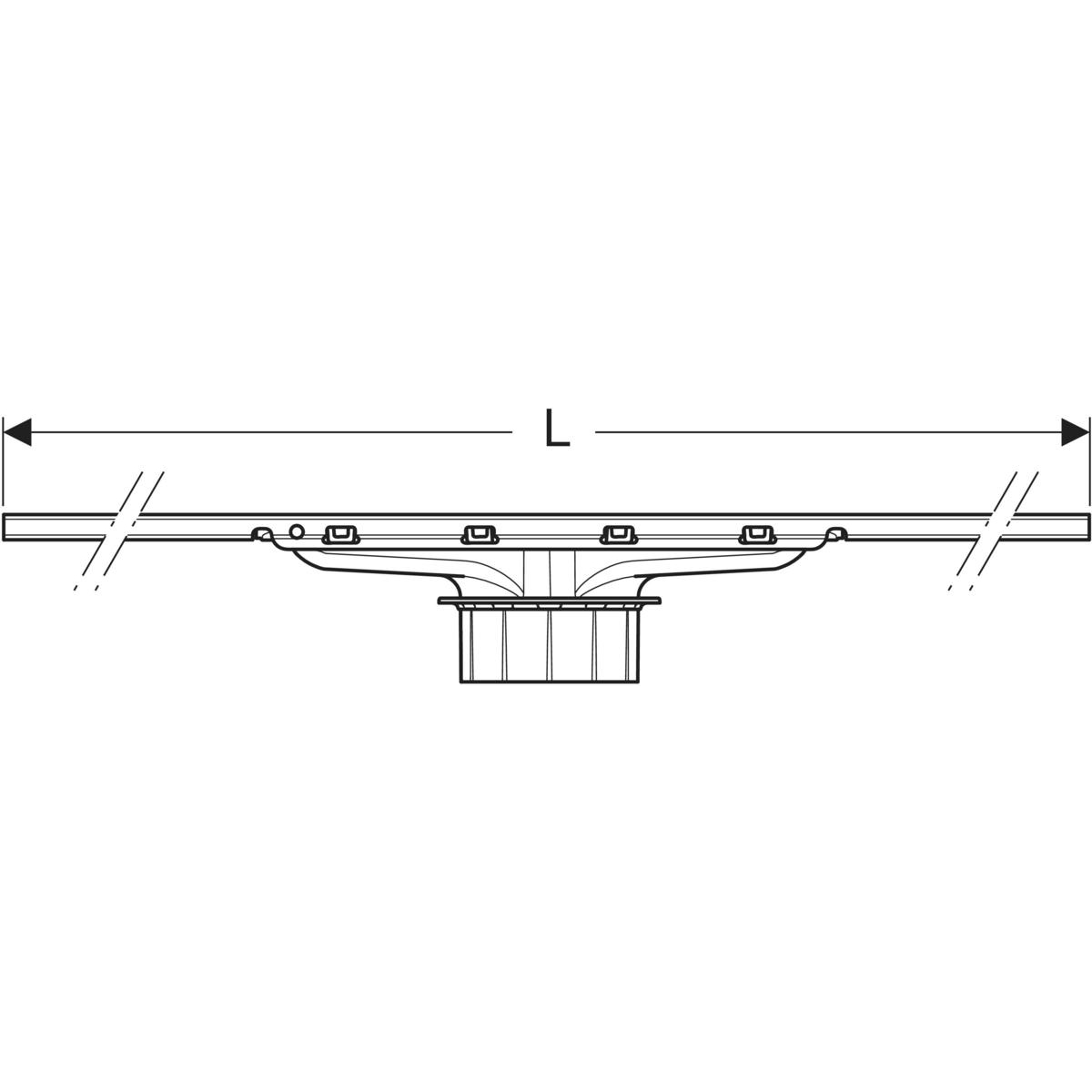 Set de finition Geberit CleanLine30 - Noir mat - Longueur 30 - 110 cm - vue 7