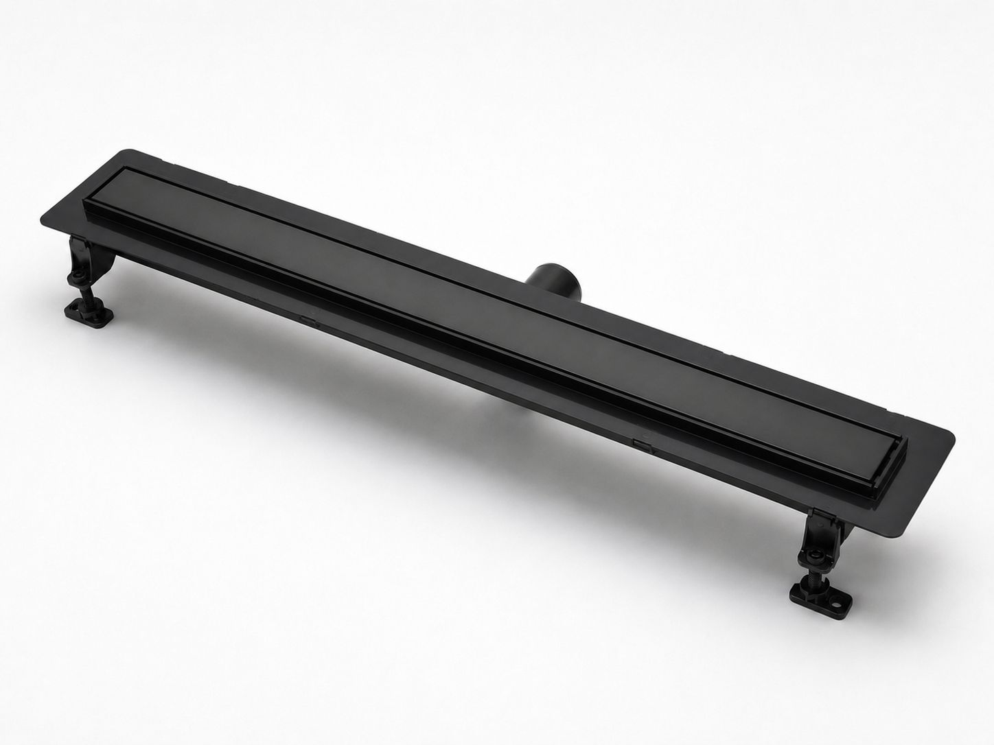 Canivelle de douche Vogi Drain linéaire Duo 80 cm avec grille réversible prêt à carreler ou en noir mat - débit d'évacuation 56 L/min — vue 3