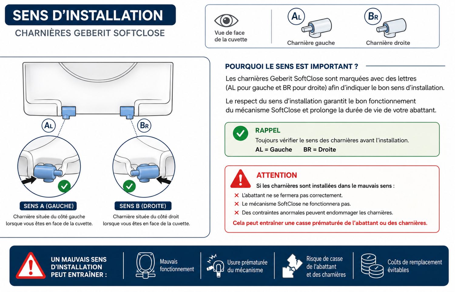 Abattant antibactérien WC Geberit Selnova Premium rond à abaissement automatique — vue 5