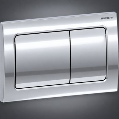 Alpha01 Square Flush Plate / Bright Chrome