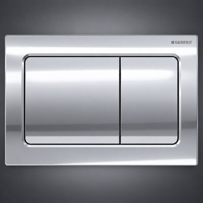 Alpha01 Square Flush Plate / Bright Chrome Alpha01 Square Flush Plate / Bright Chrome