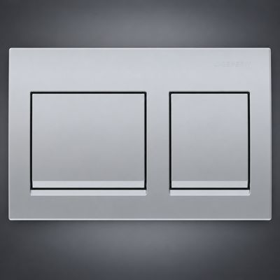 Next-generation Alpha25 square flush plate / Matte Chrome Next-generation Alpha25 square flush plate / Matte Chrome