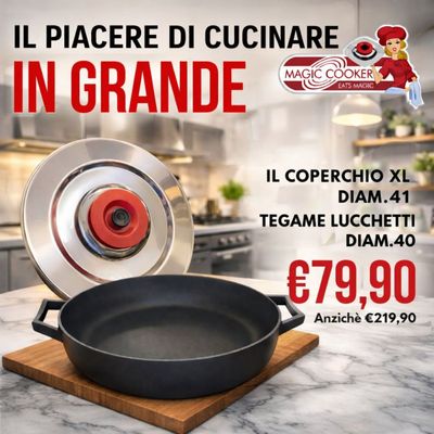 KIT Coperchio XL Diam.41  - Magic Cooker + Tegame LUCCHETTI Diam.40