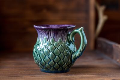 Thistle mug, Handmade pottery