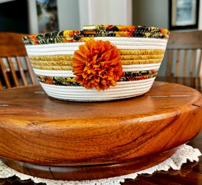Autumn Harvest Rope Basket