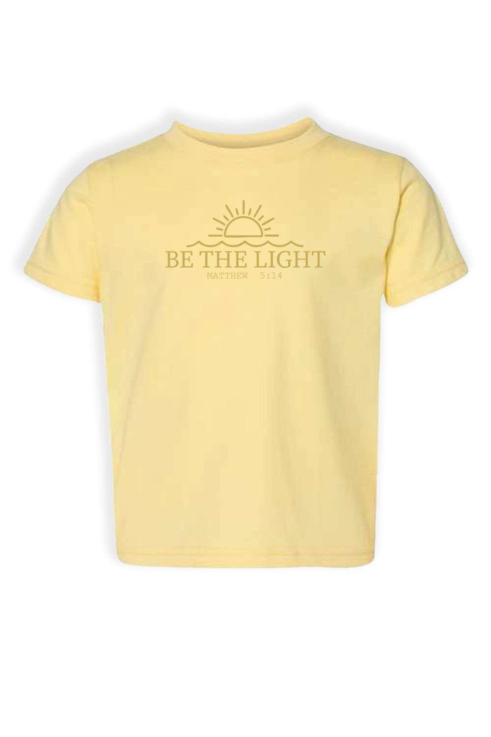 LAT Fine Jersey Tee - 6901 - BE THE LIGHT, Color: Butter, Size: YOUTH XS