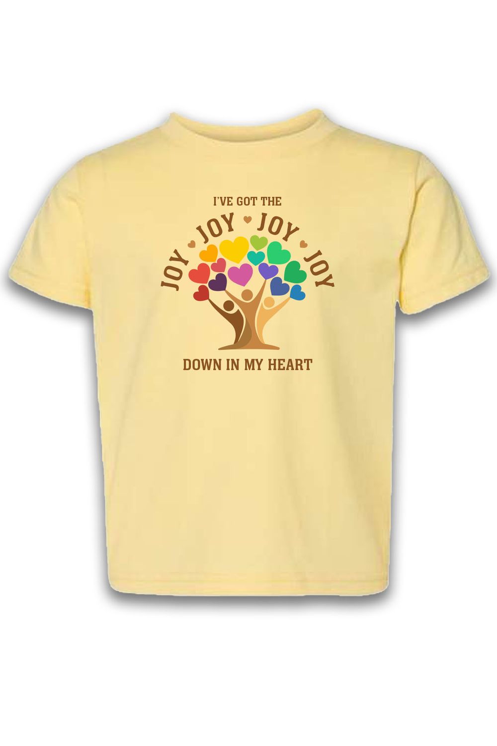 LAT Fine Jersey Tee - 6901 - JOY, Color: Butter, Size: 2T