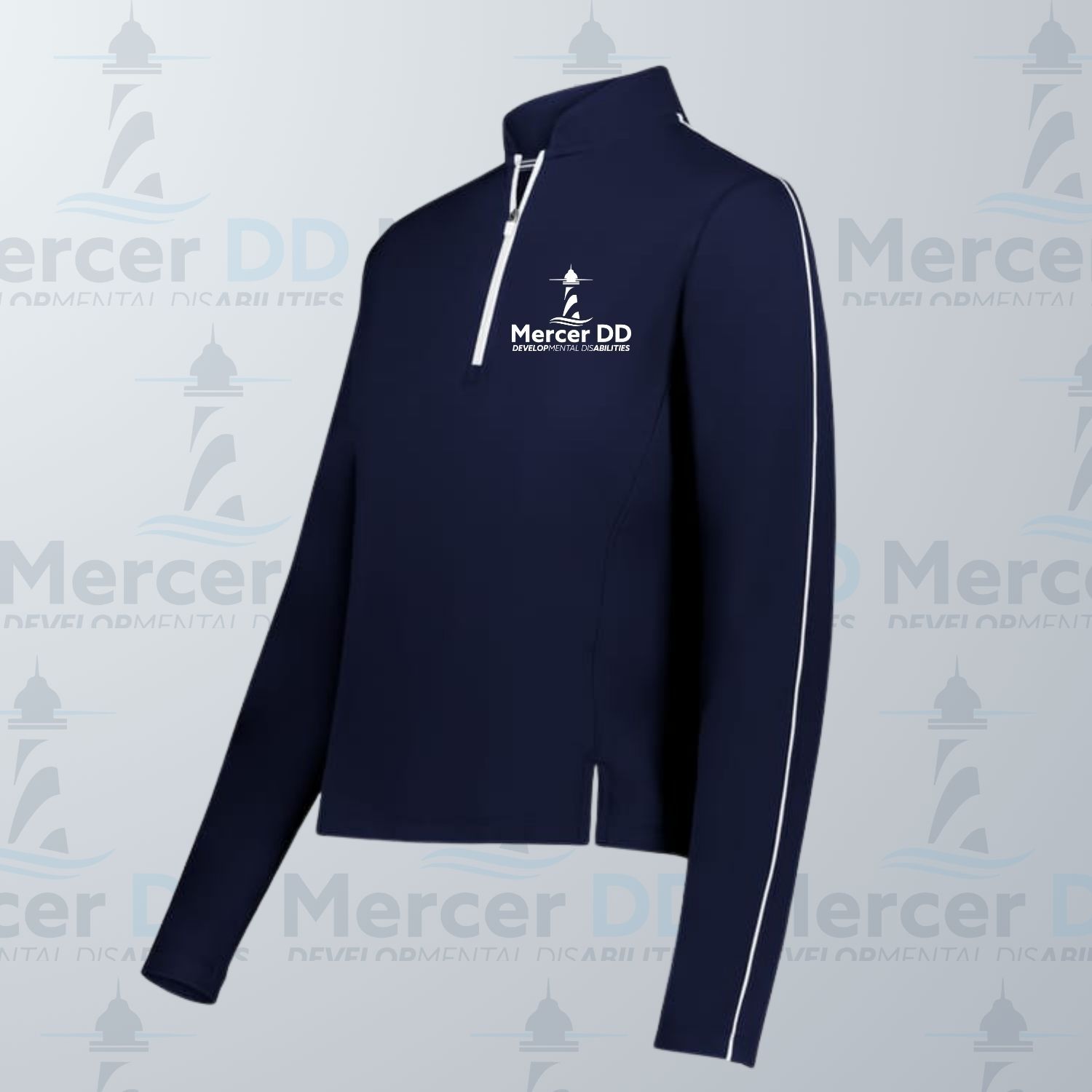 Ladies Court Quarter Zip _ 223327, Color: Navy, Size: XS