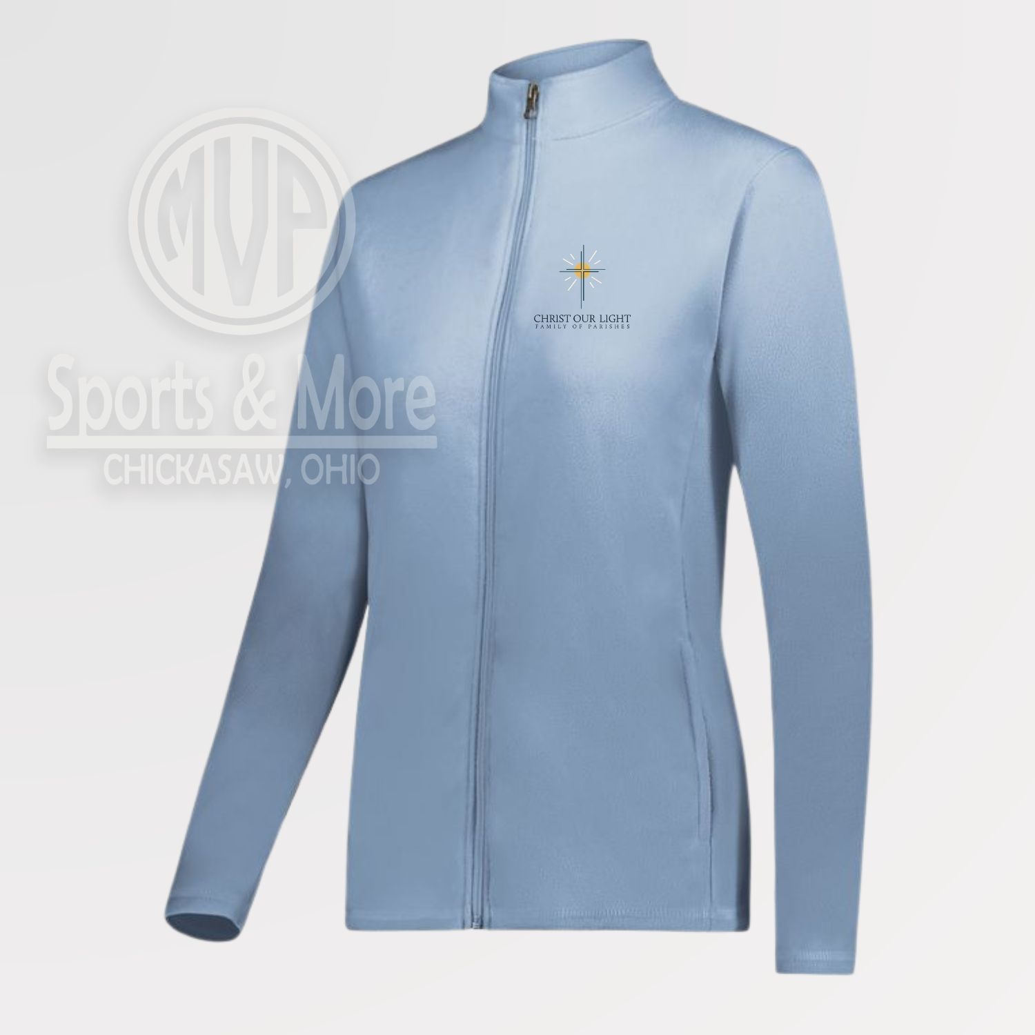 LADIES MICRO-LITE FLEECE FULL ZIP JACKET 6862, Color: STORM, Size: XS