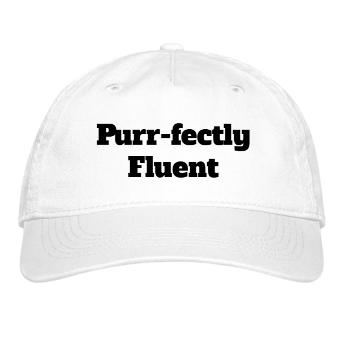 “Purr-fectly Fluent” Baseball Hat | Witty Dog