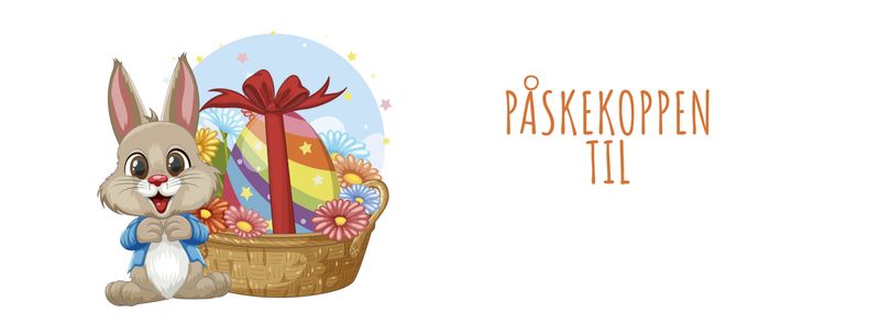 Påskekopp emalje med eget navn - påskehare