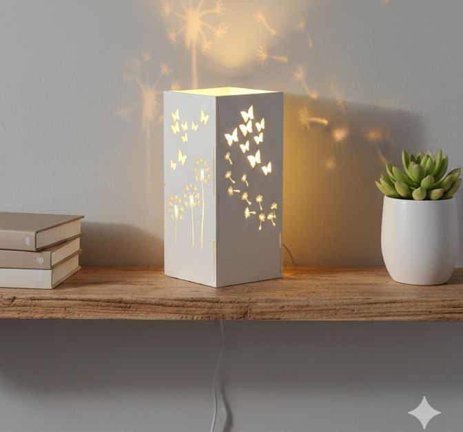 Pusteblumen-LED-Stehlampe (28 cm) – Handgefertigte Sommer-Deko aus Birkenholz Pusteblumen-LED-Stehlampe (28 cm) – Handgefertigte Sommer-Deko aus Birkenholz