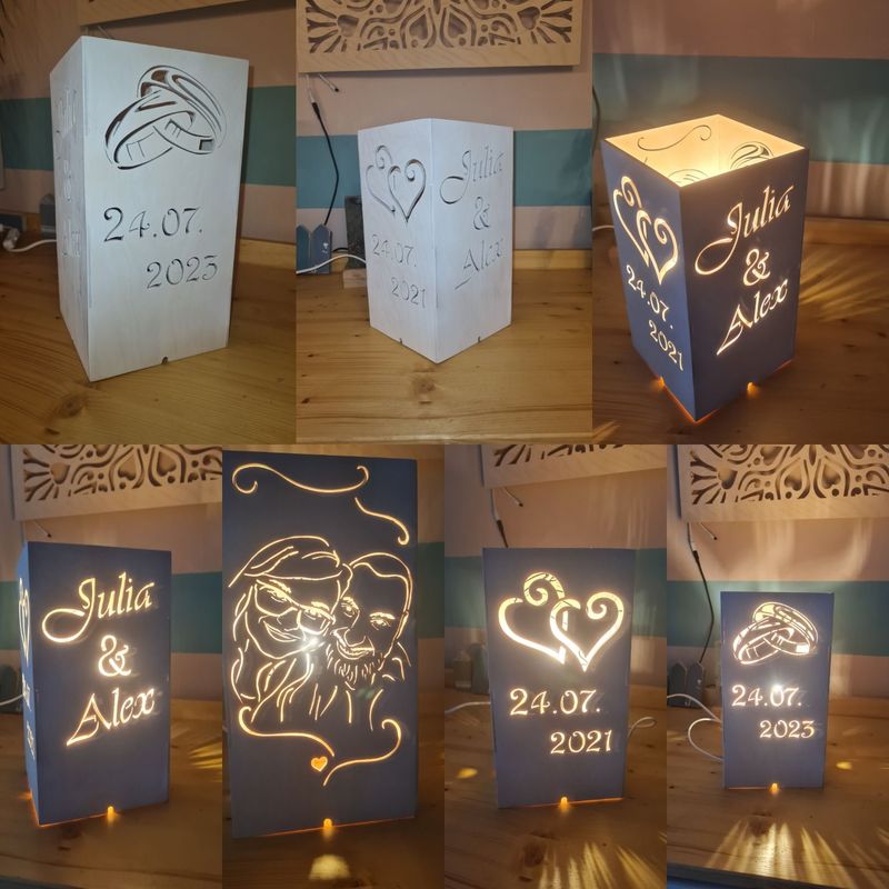 Personalisierte LED-Wunschlampe (28 cm) – Dein individuelles 4-Seiten-Design Personalisierte LED-Wunschlampe (28 cm) – Dein individuelles 4-Seiten-Design