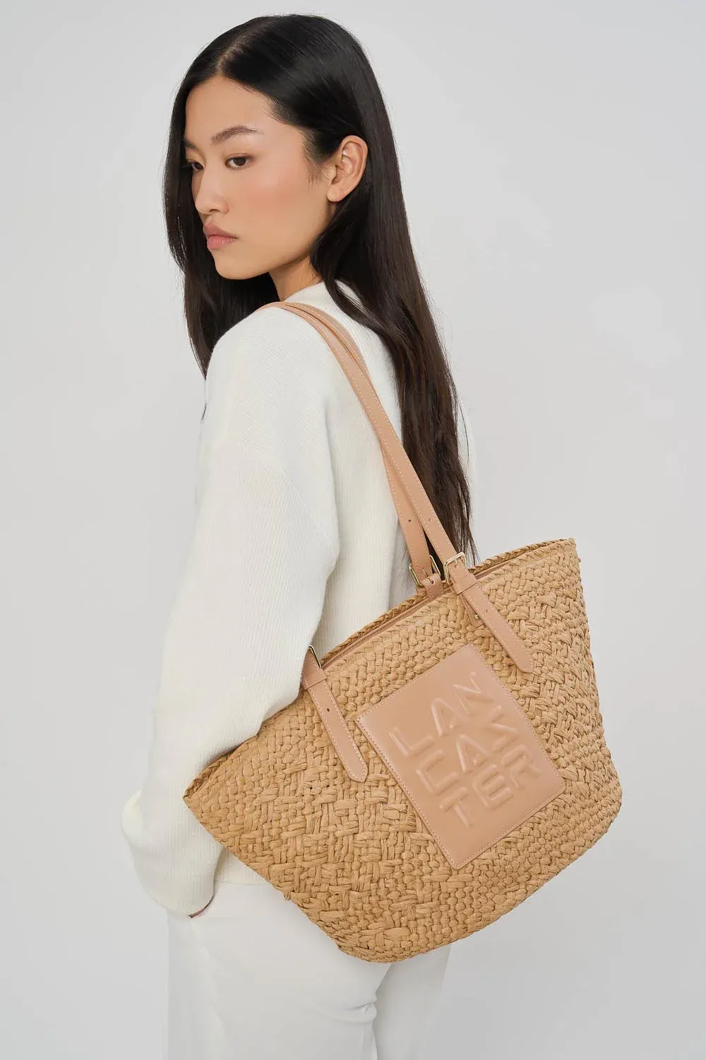 Le panier Sac cabas épaule Naturel LANCASTER