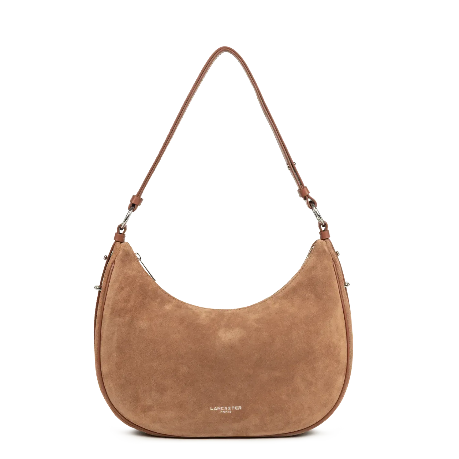 Grand sac besace Cuir Suède Camel LANCASTER Grand sac besace Cuir Suède Camel LANCASTER