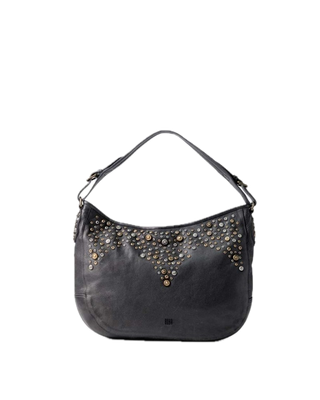 Sac hobo porté épaule cuir/clous noir BIBA Bunn Sac hobo porté épaule cuir/clous noir BIBA Bunn