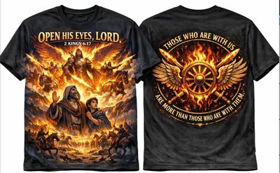 Open His Eyes 2 Kings 6:17, the prophet Elisha prays for God to open his servant’s eyes, revealing a spiritual army of horses and chariots of fire surrounding them, offering divine protection.