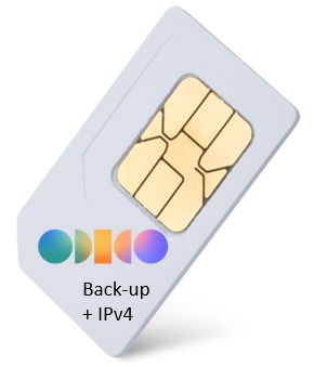 Odido Back-up simkaart FUP 2.5TB  + IPv4 vaste IP NL - Unlimited - 1 maand contract