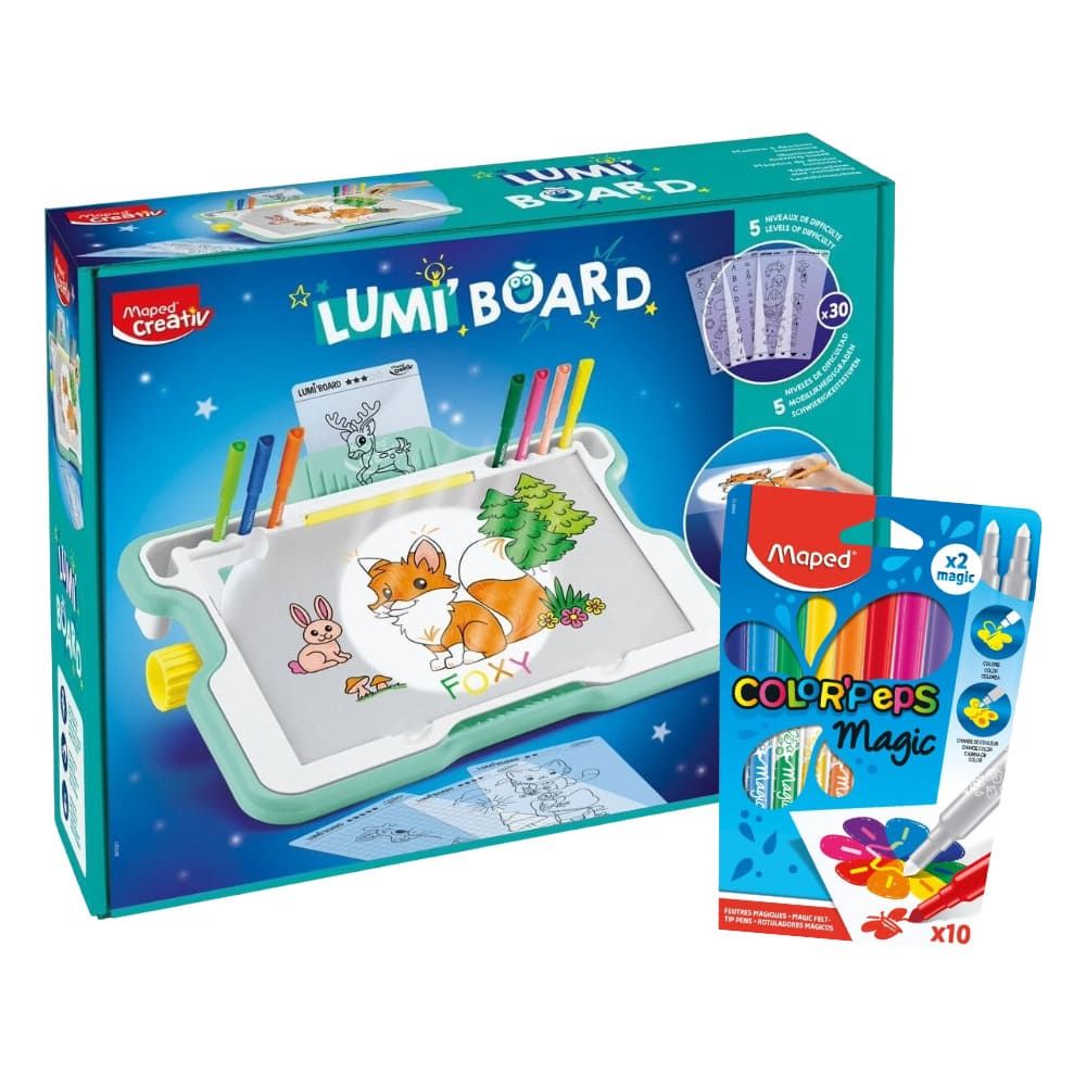 Φωτιζόμενη μηχανή σχεδίασης Lumi Board + 10 δωρεάν μαγικούς μαρκαδόρους