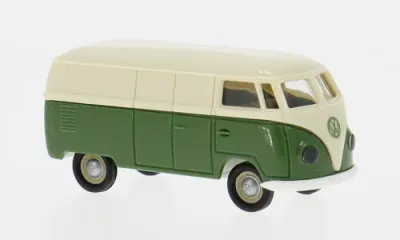 Brekina 1:87 - VW T1a Kasten, hellbeige/grĂĽn, 1950