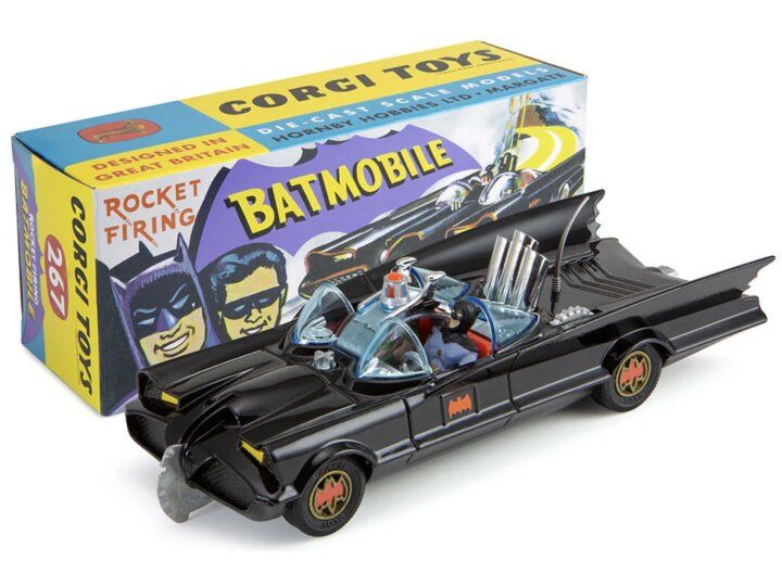 Corgi Model Club 1:50 - BATMOBILE WITH BATMAN AND ROBIN 1966 - GLOSS BLACK EDITION (267)