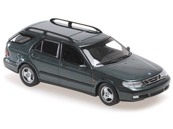 MAXICHAMPS 1:43 - Saab 9-3 BREAK 1999, Donker Groen Metalic