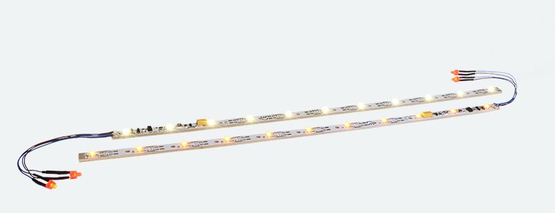 ESU 50700 - Innenbeleuchtungs-Set mit Schlusslicht, 255mm, 11 LEDs, „Warm White“. Für Spur N,TT, H0